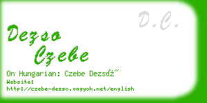 dezso czebe business card